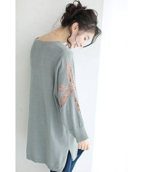 cawaii（カワイイ）の「魅せる体型カバー服。メープルレースニットトップス（ニット/セーター・レディース・ピンク/ブラック/ブルー/ブラウン・FREE）」の19枚目の写真