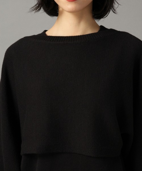 LOWRYS FARM（ローリーズファーム）の「ショート２Ｐプルオーバー　868889（ニット/セーター・レディース・ブラック/グレイッシュベージュ/グリーン・FREE）」の17枚目の写真