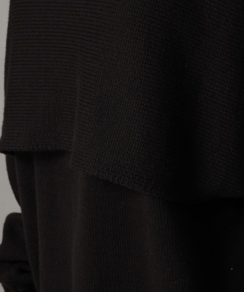 LOWRYS FARM（ローリーズファーム）の「ショート２Ｐプルオーバー　868889（ニット/セーター・レディース・ブラック/グレイッシュベージュ/グリーン・FREE）」の4枚目の写真