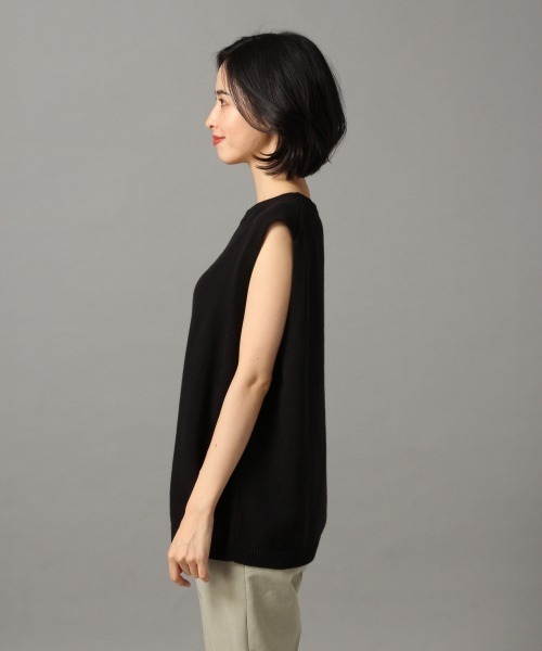 LOWRYS FARM（ローリーズファーム）の「ショート２Ｐプルオーバー　868889（ニット/セーター・レディース・ブラック/グレイッシュベージュ/グリーン・FREE）」の6枚目の写真