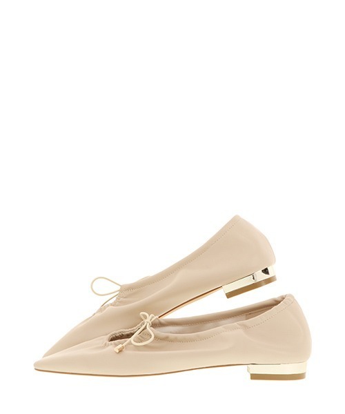 RANDA(ランダ)の「CAMILLE BIS RANDA/ソフトリボンギャザーフラットパンプス(パンプス・レディース・アイボリー/ブラック/グリーン・S/L/LL/M)」の8枚目の写真