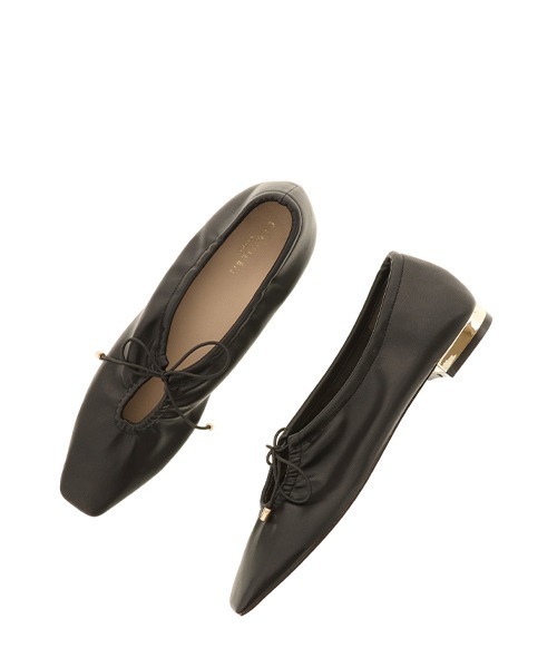 RANDA(ランダ)の「CAMILLE BIS RANDA/ソフトリボンギャザーフラットパンプス(パンプス・レディース・アイボリー/ブラック/グリーン・S/L/LL/M)」の11枚目の写真