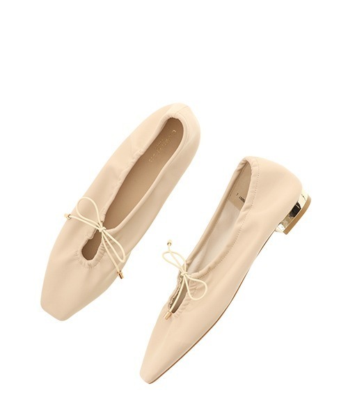 RANDA(ランダ)の「CAMILLE BIS RANDA/ソフトリボンギャザーフラットパンプス(パンプス・レディース・アイボリー/ブラック/グリーン・S/L/LL/M)」の13枚目の写真