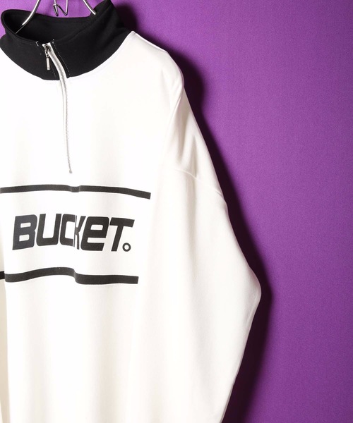 セール Bucket バケット ハーフジップ ハイネックワンピース パネル切替 ブランドロゴ プリント ワンピース Lb S エルビーエス のファッション通販 Zozotown