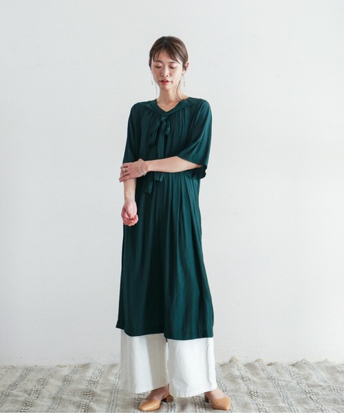 セール m アールデシン タイカラーワンピース ワンピース Nombre Impair ノンブルアンペール のファッション通販 Zozotown