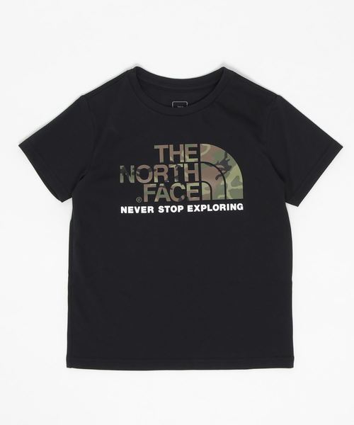 THE NORTH FACE（ザノースフェイス）の「ザ ノース フェイス S/S CAMO LOGO TEE（Tシャツ/カットソー・キッズ・オリーブ/ホワイト/グレー/ブラック・140cm/150cm/130cm）」の3枚目の写真