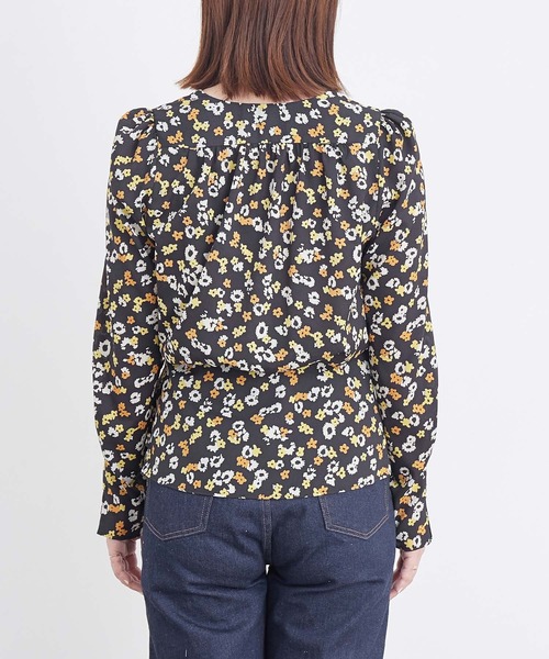 ADAM ET ROPE'(アダムエロペ)の「FLOWERカシュクールブラウス(シャツ/ブラウス・レディース・ブラック/ブラック系その他・FREE)」の7枚目の写真