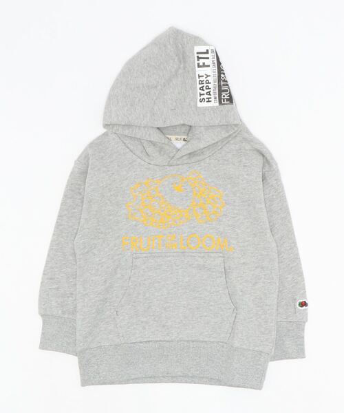 FRUIT OF THE LOOM(フルーツオブザルーム)の「キッズ ネオンフロックPTフーディー / パーカー / スウェット / 長袖 / シンプル / カジュアル / プリント / ユニセックス(パーカー・キッズ・グレー/ホワイト/ブラック・90-100cm/110-120cm/130-140cm)」の6枚目の写真