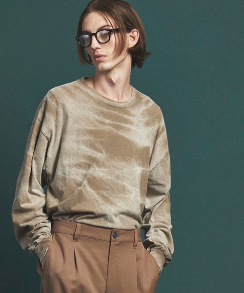 セール ユニセックスアイテム ハンドダイイングオーバーサイズフェードロングカットソー Maison Special メゾンスペシャル Tシャツ カットソー Maison Special メゾンスペシャル のファッション通販 Zozotown