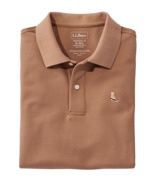 L.L.Bean（エルエルビーン）の「プレミアム・ダブル・エル・ポロシャツ、半袖　ビーン・ブーツの刺繍入り ジャパン・フィット（ポロシャツ・メンズ・ブラック/ホワイト/グリーン/オレンジ/インディゴブルー/ターコイズブルー/ブルー/コーラルピンク/ヘザーグレー/ライトブルー/キャメル・SMALL/MEDIUM/LARGE/X-LARGE/XX-LARGE）」の13枚目の写真