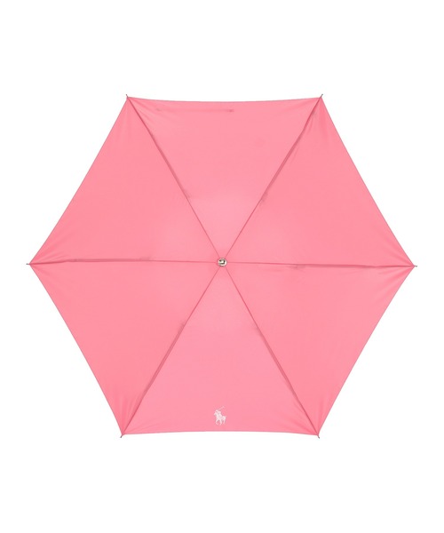 POLO RALPH LAUREN（ポロ ラルフ ローレン）の「折りたたみ傘 雨傘 無地 ロゴ（折りたたみ傘・レディース・ネイビー/ピンク/サックスブルー・FREE）」の6枚目の写真