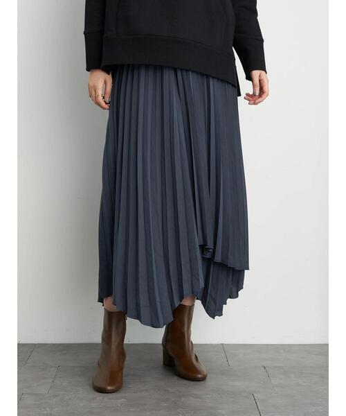 AMERICAN HOLIC（アメリカンホリック）の「イレヘムプリーツロングスカート　＊●（スカート・レディース・ライトグレー/ブラック/ブルー/キャメル/その他14・FREE）」の17枚目の写真