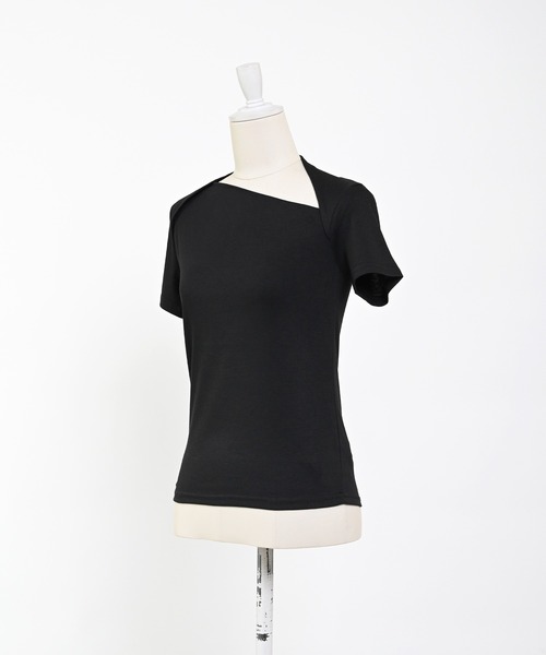 Narcissus（ナルシス）の「【Narcissus】カットTシャツ（Tシャツ/カットソー・レディース・ホワイト/ブラック・FREE）」の8枚目の写真