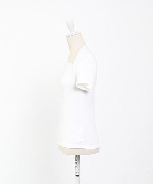Narcissus（ナルシス）の「【Narcissus】カットTシャツ（Tシャツ/カットソー・レディース・ホワイト/ブラック・FREE）」の5枚目の写真