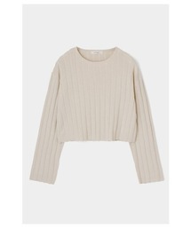 MOUSSY | CROPPED RIB KNIT トップ(ニット/セーター)