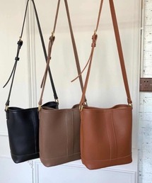 CLEA | ポーチ付ステッチデザインバケツショルダー(ショルダーバッグ)