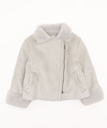 trois lapins kp（トロワラパンケーピー）の「【SALE】troislapins(トロワラパン)　ムートンライダース(90cm)（ライダースジャケット・キッズ）」