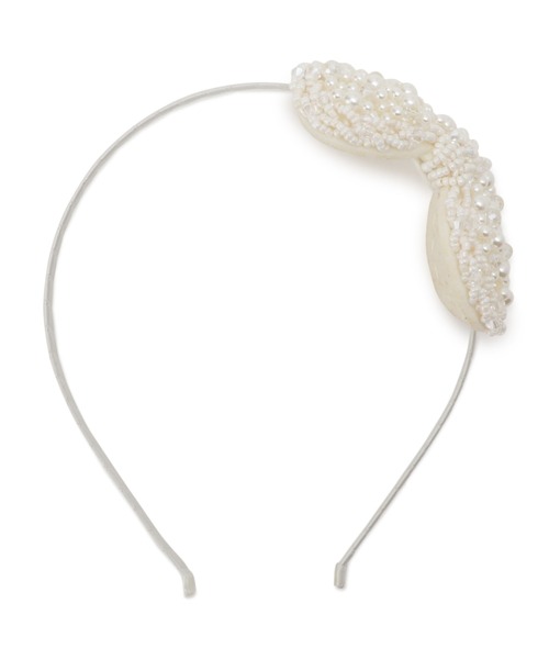 CHOPIN（ショパン）の「パールビーズリボンカチューシャ（カチューシャ・キッズ・ホワイト・FREE）」の3枚目の写真