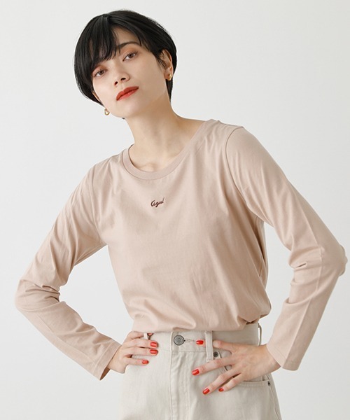 セール Azul Embroidery L S Tee Azulエンブロイダリーロングスリーブtシャツ Tシャツ カットソー Azul By Moussy アズールバイマウジー のファッション通販 Zozotown