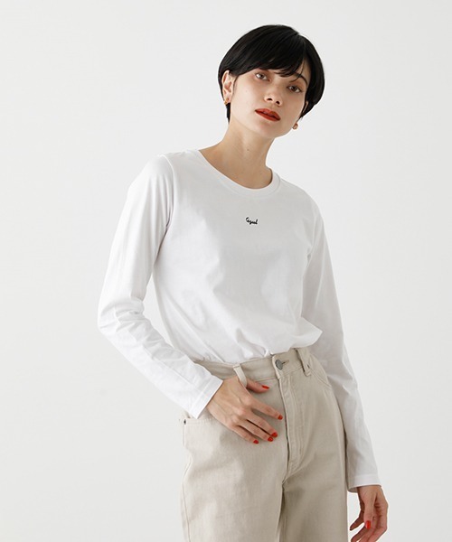 セール Azul Embroidery L S Tee Azulエンブロイダリーロングスリーブtシャツ Tシャツ カットソー Azul By Moussy アズールバイマウジー のファッション通販 Zozotown