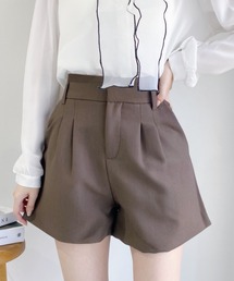 Loueme | フロントタックハイウエストショートパンツ（裏地付き）(その他パンツ)