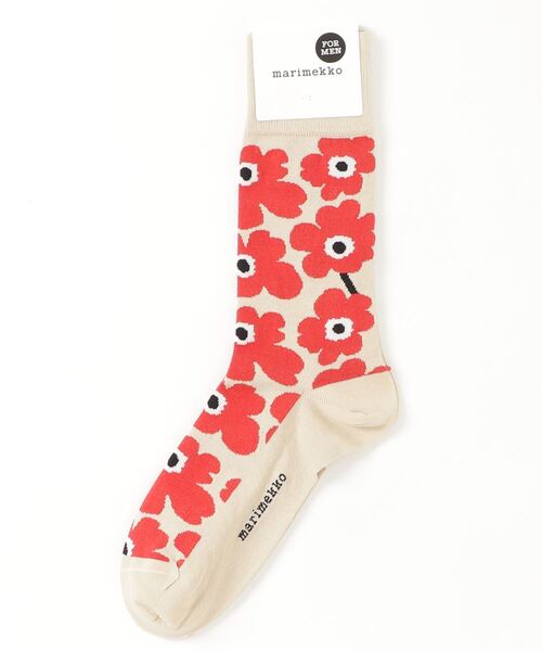 marimekko（マリメッコ）の「UNIKKO / KOHINA（ソックス/靴下・レディース・ライトグレー/ブラック/グリーン/オレンジ・46/40/43）」の4枚目の写真