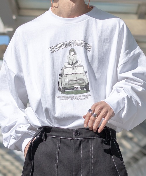 kutir（クティール）の「yutayunoki × kutirコラボロンT（Tシャツ/カットソー・メンズ・ホワイト/ブラック/パープル/オフホワイト/サックスブルー/グリーン・MEDIUM/LARGE）」の2枚目の写真