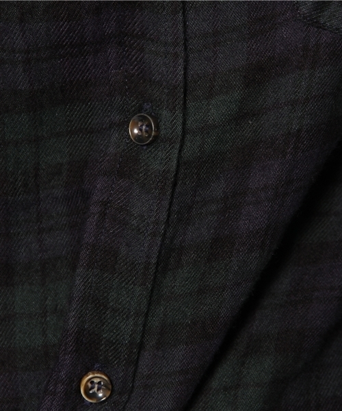 DISCOAT（ディスコート）の「【Discoat】レーヨン起毛2WAYチェックシャツ（シャツ/ブラウス・レディース・ワインレッド/ダークグリーン/ネイビー・ﾌﾘ-）」の12枚目の写真