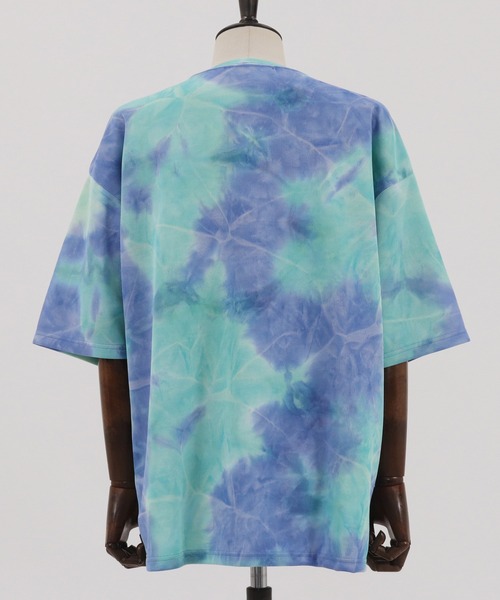 CAMBIO(カンビオ)の「mt7218-タイダイビッグシルエットTシャツ(Tシャツ/カットソー・メンズ・イエロー/オレンジ/グリーン/ブラック・M/L)」の12枚目の写真