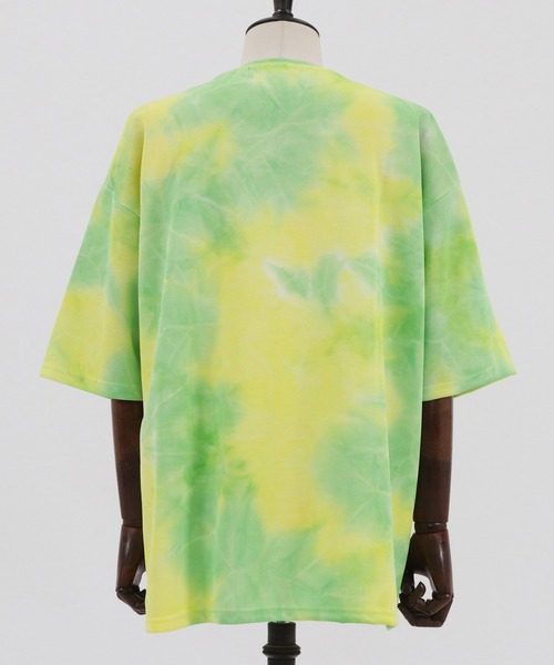 CAMBIO(カンビオ)の「mt7218-タイダイビッグシルエットTシャツ(Tシャツ/カットソー・メンズ・イエロー/オレンジ/グリーン/ブラック・M/L)」の8枚目の写真