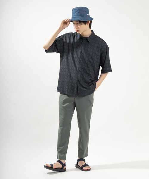 SlashDate（スラッシュデイト）の「総柄プリントとろみシャツ/レトロ（シャツ/ブラウス・メンズ・ブラック/ブラウン/ネイビー/ベージュ・M/L）」の18枚目の写真