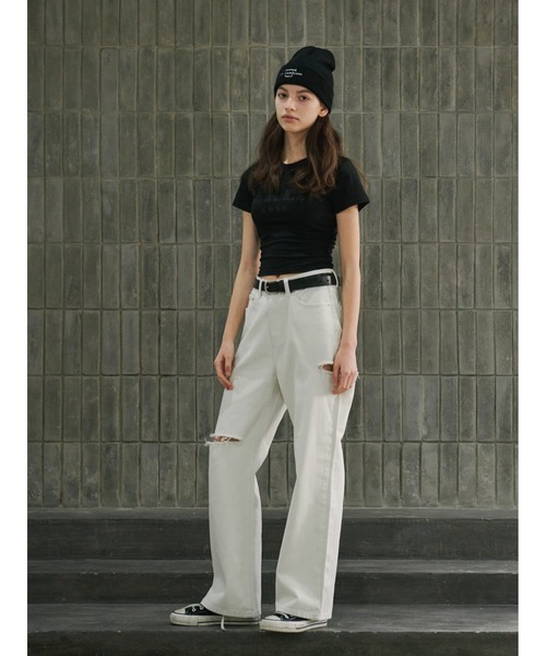 13MONTH（サーティーンマンス）の「【13month】BERLIN T-SHIRT（Tシャツ/カットソー・レディース・ホワイト系1/ホワイト系2/ブラック系1/ブラック系2・S/M）」の18枚目の写真