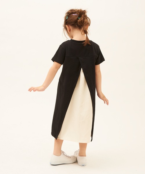 Ruggedworks ラゲッドワークス の 親子 姉妹お揃い うしろ別布切替えカットワンピース ワンピース Wear