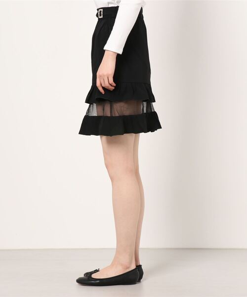 ROJITA（ロジータ）の「2段フリルシアースカート（スカート・レディース・ブラック/ベージュ/ピンク・FREE）」の19枚目の写真