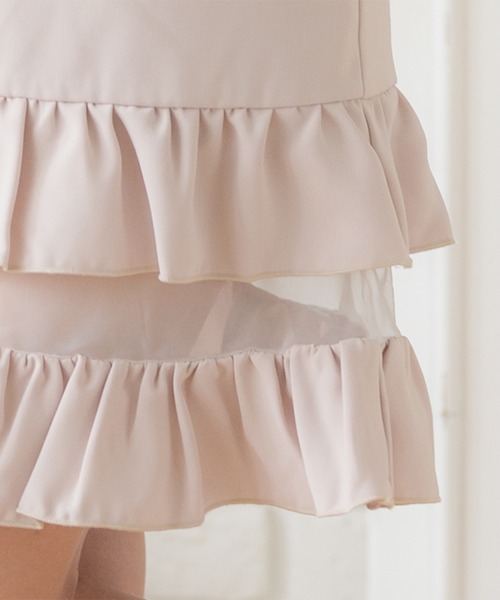 ROJITA（ロジータ）の「2段フリルシアースカート（スカート・レディース・ブラック/ベージュ/ピンク・FREE）」の17枚目の写真