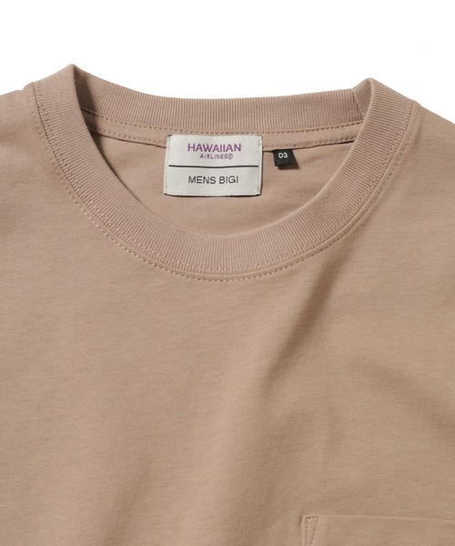 MEN'S BIGI（メンズビギ）の「[コラボアイテム]【HAWAIAN AIRLINES】刺繍ポケットTシャツ（Tシャツ/カットソー・メンズ・ベージュ/ホワイト・L/M）」の14枚目の写真