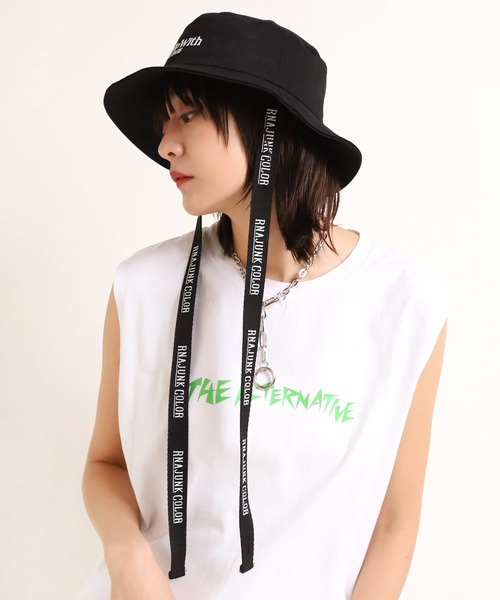 RNA（アールエヌエー）の「E4794 ロゴテープ2WAYバケットハット（ハット・レディース・ホワイト/ブラック/サックスブルー・FREE）」の21枚目の写真