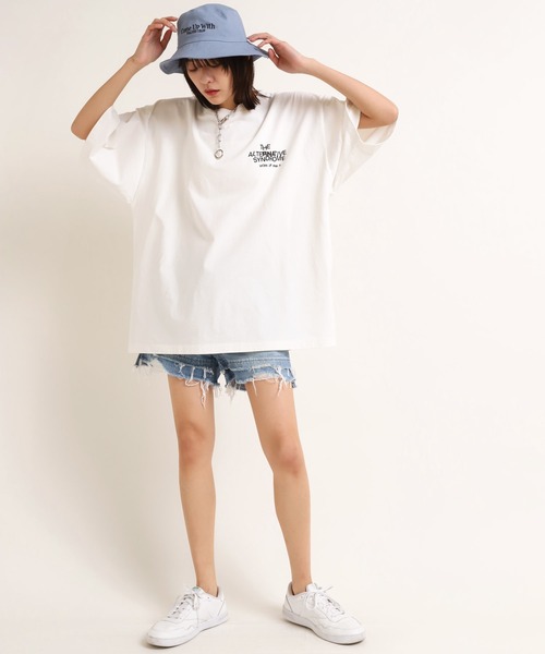 RNA（アールエヌエー）の「E4794 ロゴテープ2WAYバケットハット（ハット・レディース・ホワイト/ブラック/サックスブルー・FREE）」の10枚目の写真