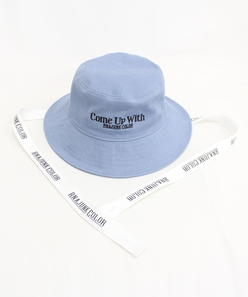 RNA（アールエヌエー）の「E4794 ロゴテープ2WAYバケットハット（ハット・レディース・ホワイト/ブラック/サックスブルー・FREE）」の6枚目の写真