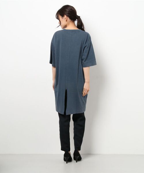 CUBE SUGAR（キューブシュガー）の「OE天竺 ケミカルウォッシュ プリントビッグTシャツ（Tシャツ/カットソー・レディース・ベージュ/ネイビー/カーキ/オレンジ/マルチ・M）」の16枚目の写真