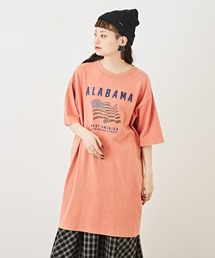 CUBE SUGAR（キューブシュガー）の「OE天竺 ケミカルウォッシュ プリントビッグTシャツ（Tシャツ/カットソー）」