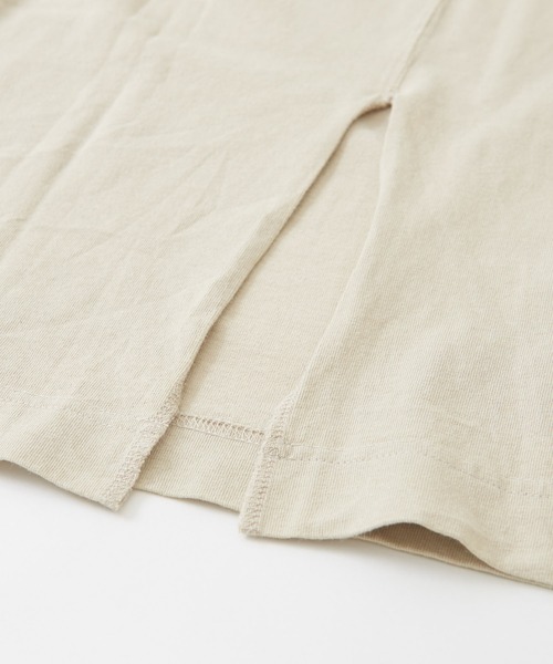 CUBE SUGAR（キューブシュガー）の「OE天竺 ケミカルウォッシュ プリントビッグTシャツ（Tシャツ/カットソー・レディース・ベージュ/ネイビー/カーキ/オレンジ/マルチ・M）」の11枚目の写真