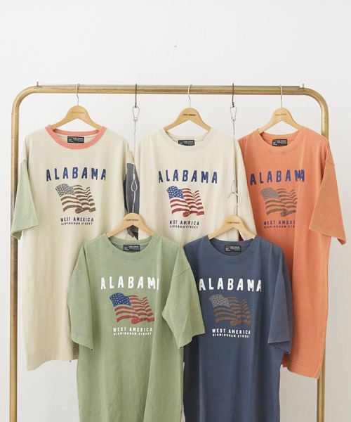 CUBE SUGAR（キューブシュガー）の「OE天竺 ケミカルウォッシュ プリントビッグTシャツ（Tシャツ/カットソー・レディース・ベージュ/ネイビー/カーキ/オレンジ/マルチ・M）」の8枚目の写真