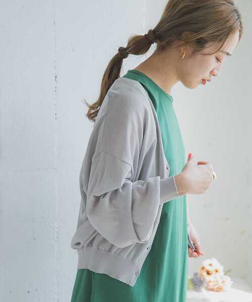 ITEMS URBANRESEARCH(アイテムズ アーバンリサーチ)の「サマーニットカーディガン(カーディガン/ボレロ・レディース・ライトグレー/グレー系その他/チャコールグレー/モカ/イエロー系その他・FREE)」の3枚目の写真