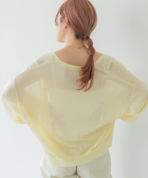 ITEMS URBANRESEARCH(アイテムズ アーバンリサーチ)の「サマーニットカーディガン(カーディガン/ボレロ・レディース・ライトグレー/グレー系その他/チャコールグレー/モカ/イエロー系その他・FREE)」の6枚目の写真