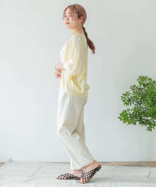 ITEMS URBANRESEARCH(アイテムズ アーバンリサーチ)の「サマーニットカーディガン(カーディガン/ボレロ・レディース・ライトグレー/グレー系その他/チャコールグレー/モカ/イエロー系その他・FREE)」の8枚目の写真