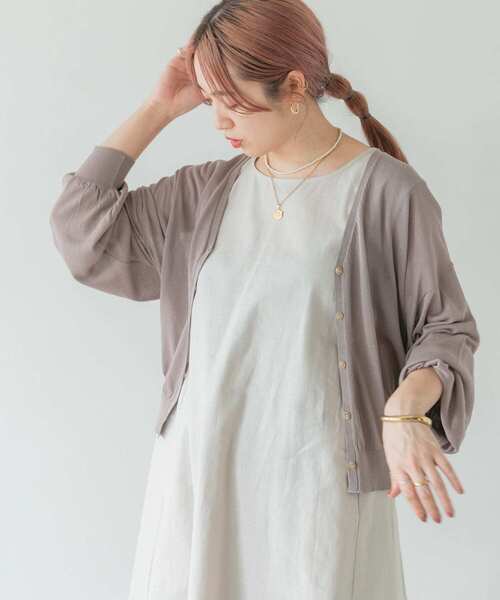 ITEMS URBANRESEARCH(アイテムズ アーバンリサーチ)の「サマーニットカーディガン(カーディガン/ボレロ・レディース・ライトグレー/グレー系その他/チャコールグレー/モカ/イエロー系その他・FREE)」の15枚目の写真