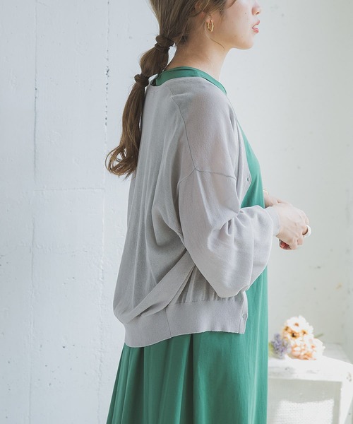 ITEMS URBANRESEARCH(アイテムズ アーバンリサーチ)の「サマーニットカーディガン(カーディガン/ボレロ・レディース・ライトグレー/グレー系その他/チャコールグレー/モカ/イエロー系その他・FREE)」の22枚目の写真