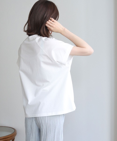 HER CLOSET(ハークローゼット)の「入荷なし【HERCLOSET】ドライタッチコットン100%ラグランTシャツ(Tシャツ/カットソー・レディース・ホワイト/ブラック/ピンク/ブルー/モカ・M)」の8枚目の写真