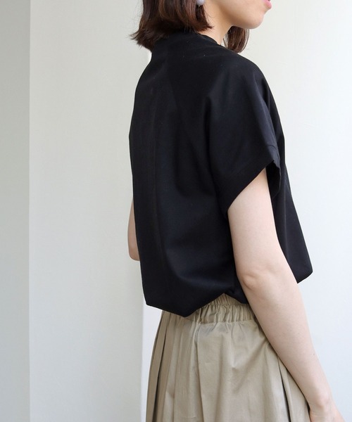 HER CLOSET(ハークローゼット)の「入荷なし【HERCLOSET】ドライタッチコットン100%ラグランTシャツ(Tシャツ/カットソー・レディース・ホワイト/ブラック/ピンク/ブルー/モカ・M)」の16枚目の写真